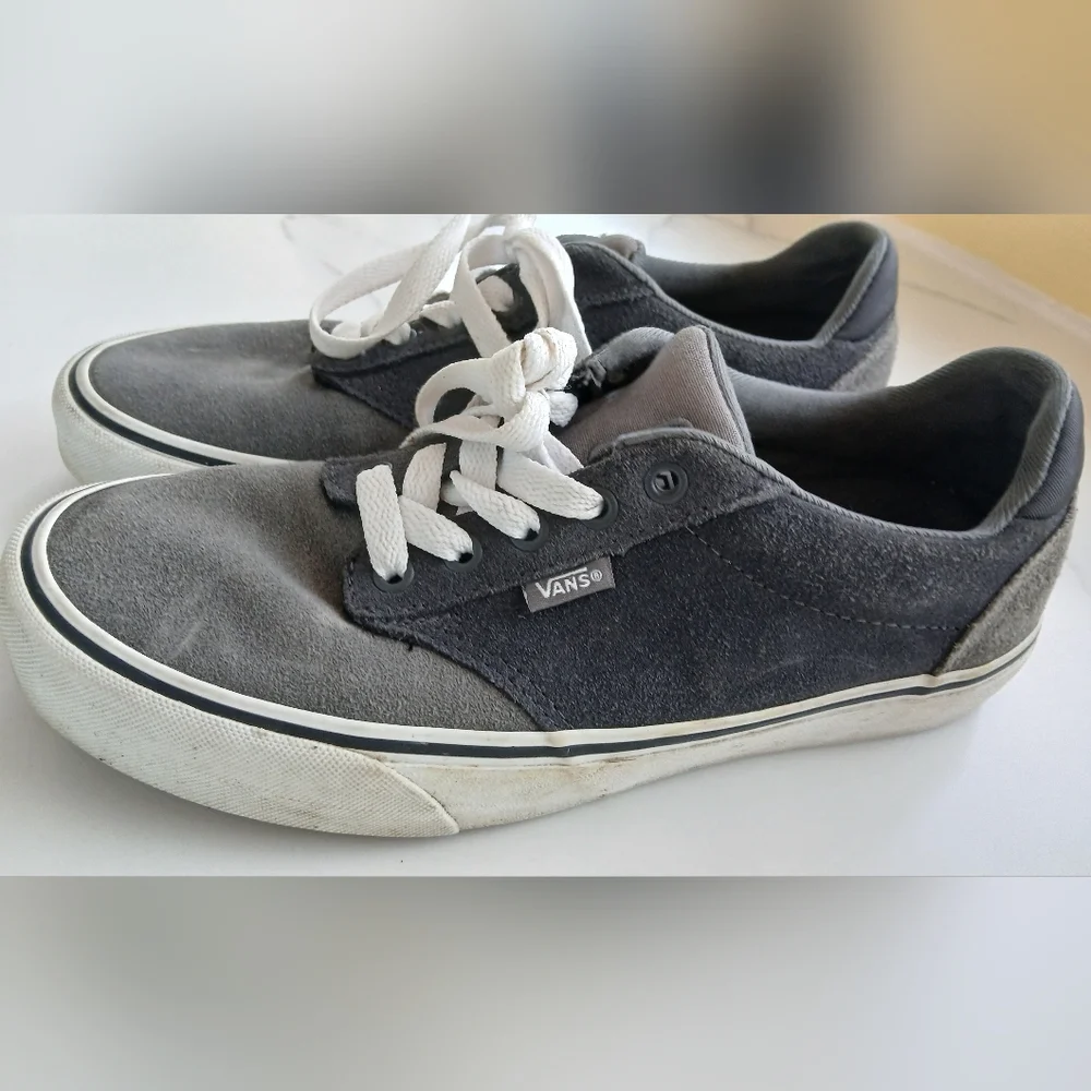 Vans Atwood Deluxe Skate Shoes Men’s Size 8 Gray Suede Two Tone